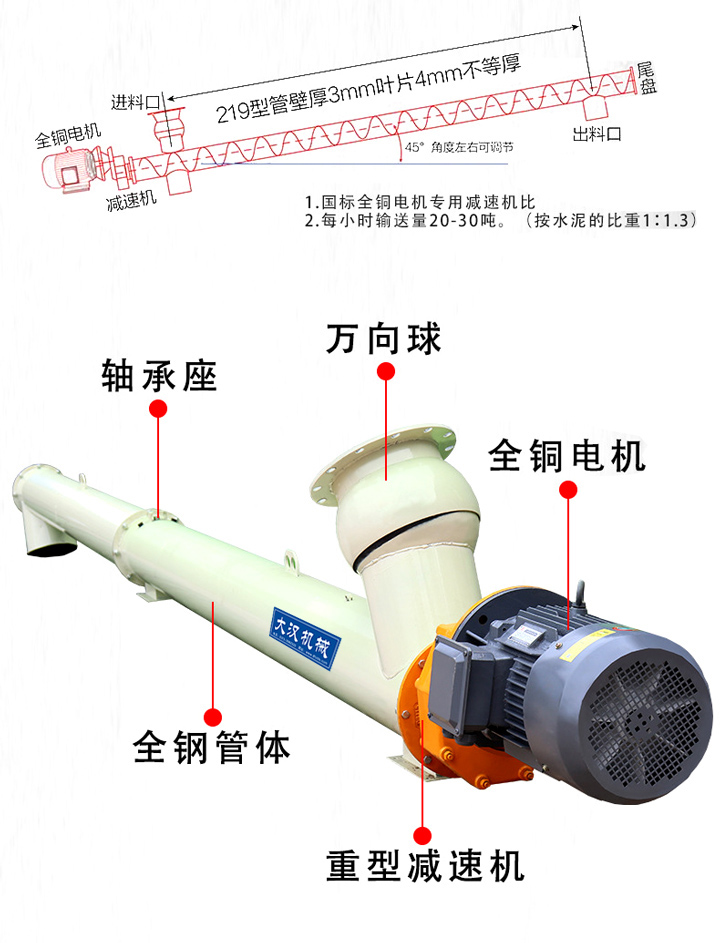 水泥螺旋輸送機結構圖